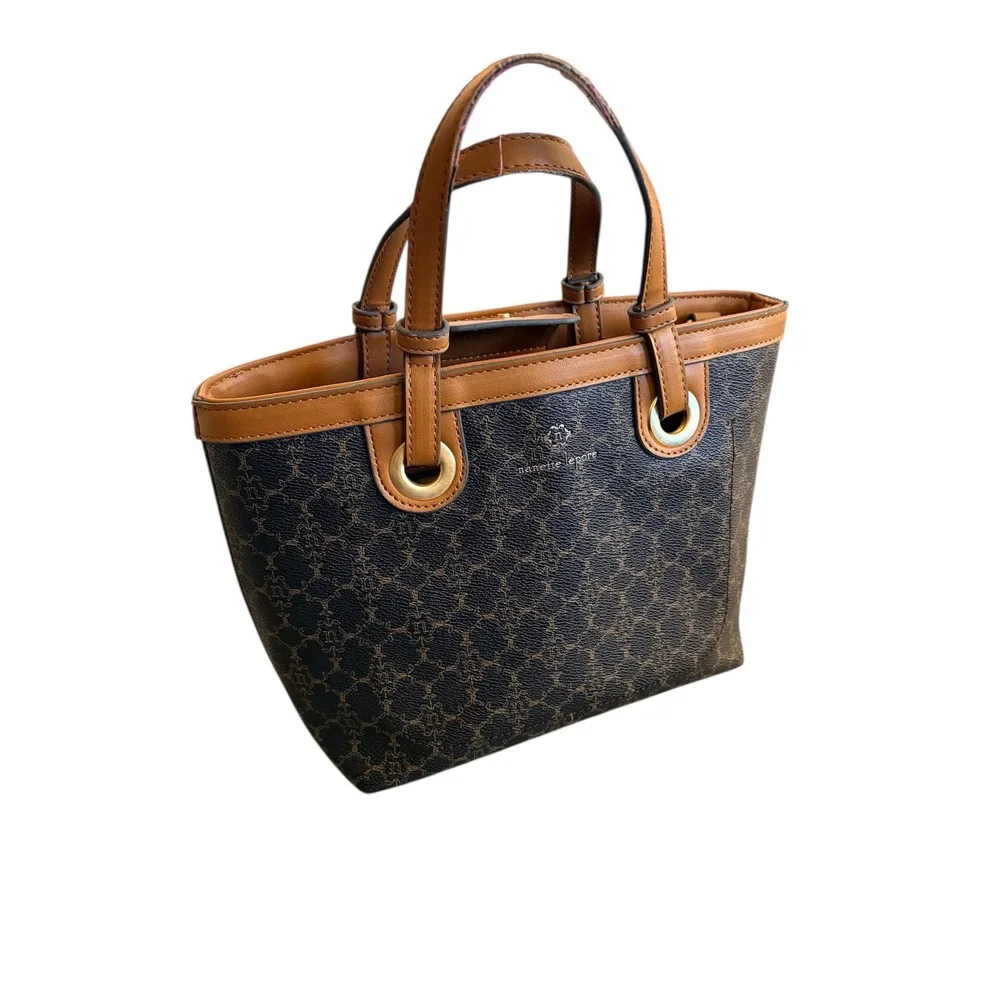 Nanette Lepore Brown‎ & Tan Satchel Crossbody Bag